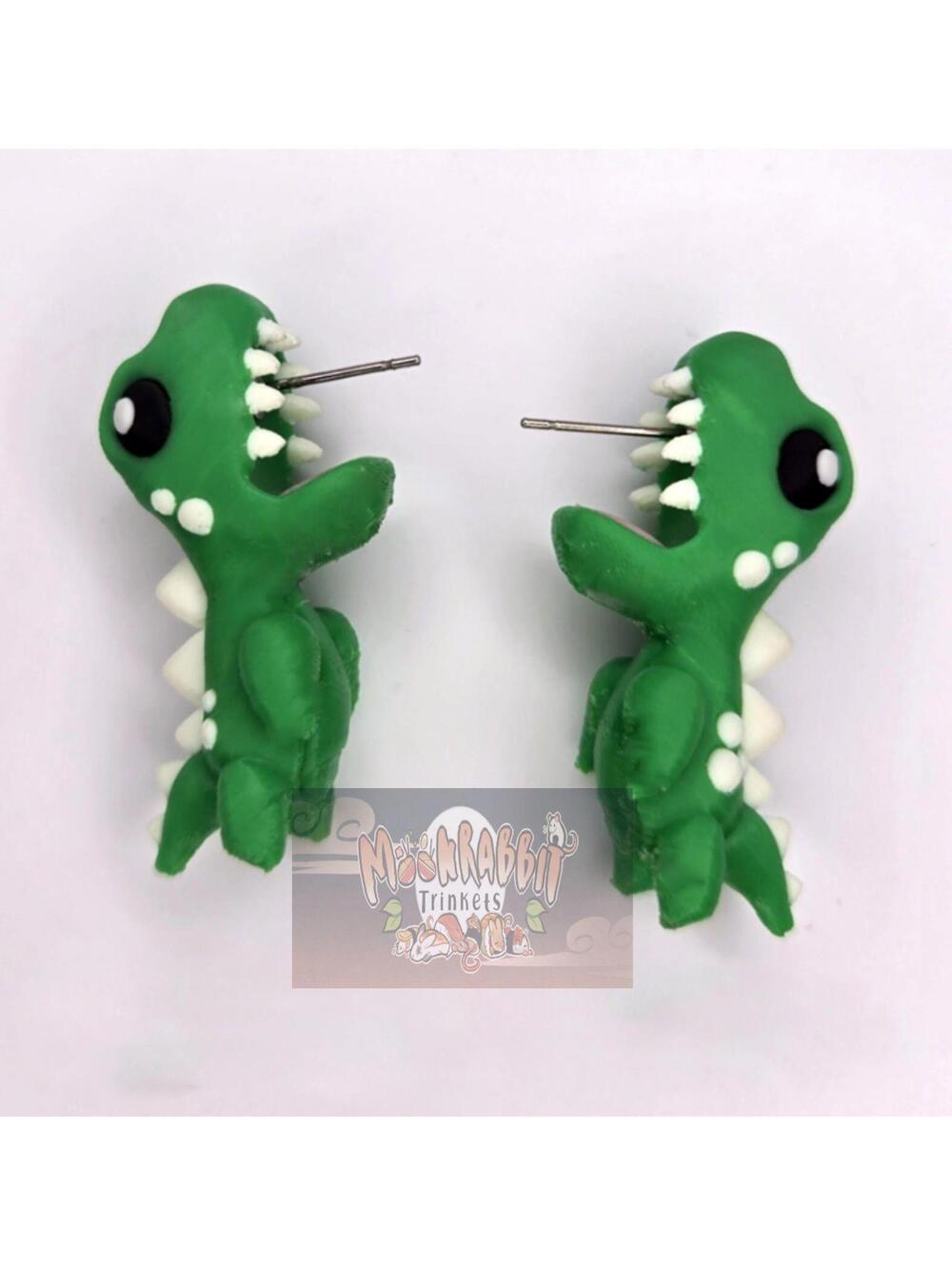 Cute Dinosaur Earrings - Jurassic Jewelry Gift - Girlfriend Gift - Gift for Her
